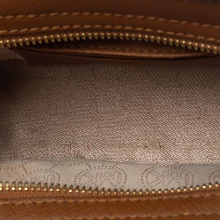 Pre Owned Michael Kors Brown Leather Mini Selma Crossbody Bag