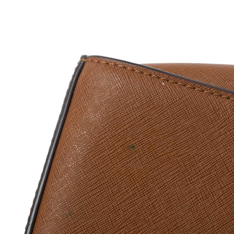 Pre Owned Michael Kors Brown Leather Mini Selma Crossbody Bag