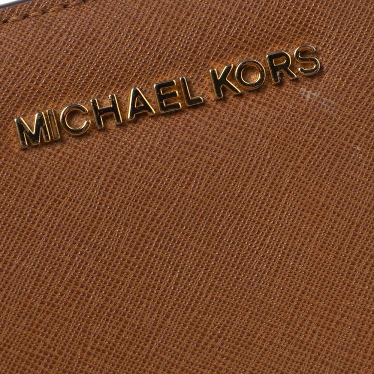 Pre Owned Michael Kors Brown Leather Mini Selma Crossbody Bag