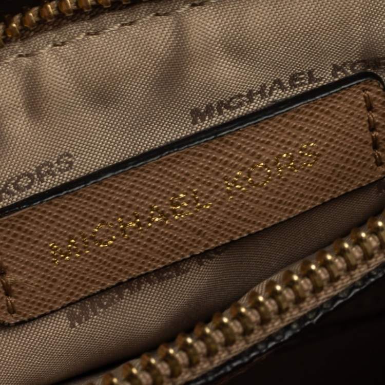 Pre Owned Michael Kors Black Leather Mini Mercer Tote