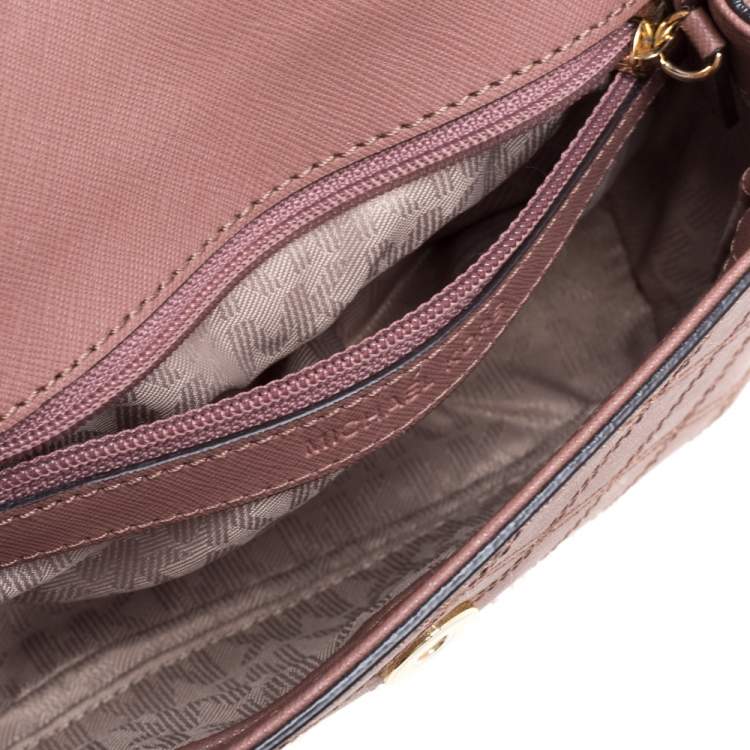 Pre Owned Michael Kors Old Rose Leather Mini Ava Top Handle Bag