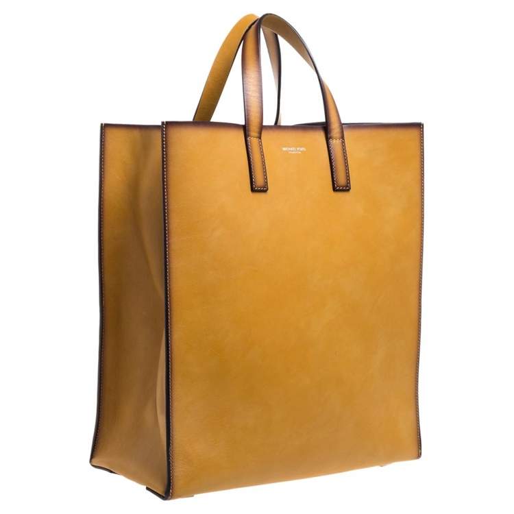 Pre Owned Michael Kors Tan Ombre Leather Prescott Tote  