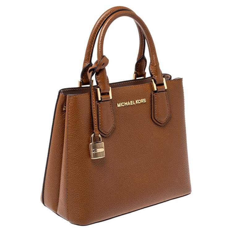 Pre Owned Michael Kors Brown Leather Adele Tote