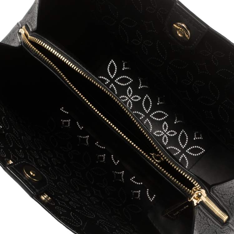 Pre Owned Michael Kors Black Perforated Leather Mercer Tote