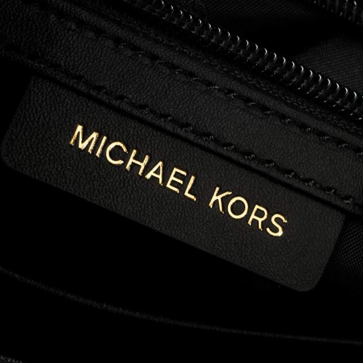 Pre Owned Michael Kors Black Perforated Leather Mercer Tote