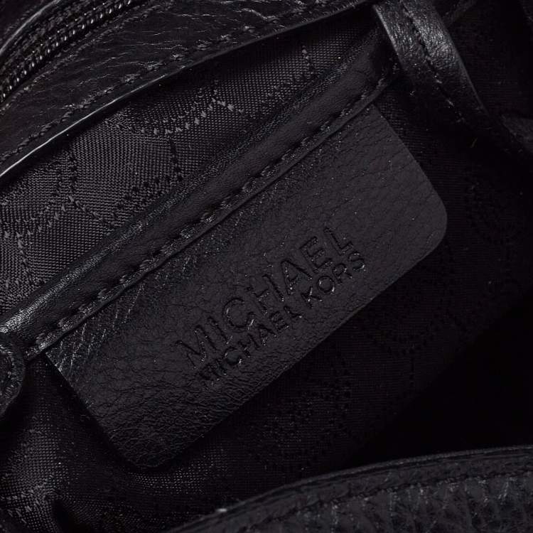 Pre Owned Michael Michael Kors Black Leather Hobo