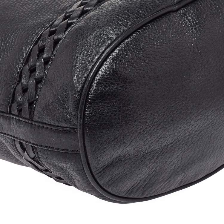 Pre Owned Michael Michael Kors Black Leather Hobo
