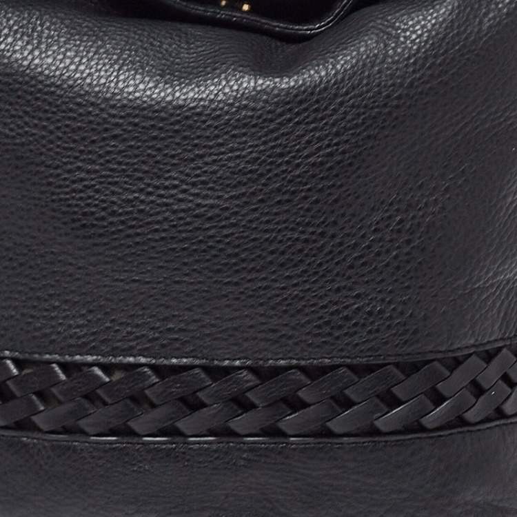 Pre Owned Michael Michael Kors Black Leather Hobo