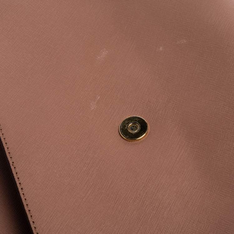 Pre Owned Michael Kors Antique Pink Leather Ava Top Handle Bag