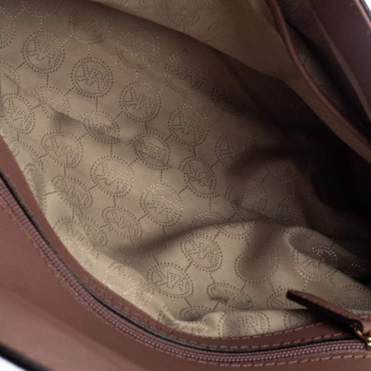 Pre Owned Michael Kors Antique Pink Leather Ava Top Handle Bag
