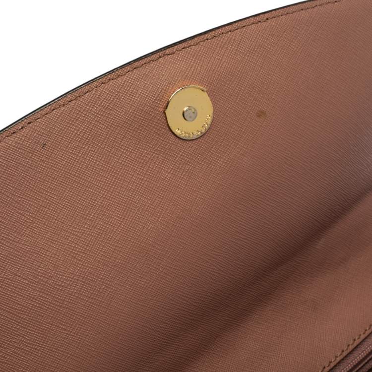 Pre Owned Michael Kors Antique Pink Leather Ava Top Handle Bag