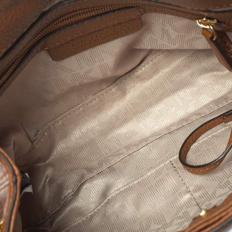 Pre Owned Michael Kors Brown Leather Chain Hobo
