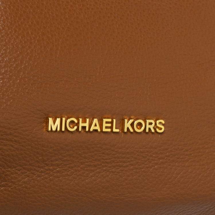 Pre Owned Michael Kors Brown Leather Chain Hobo