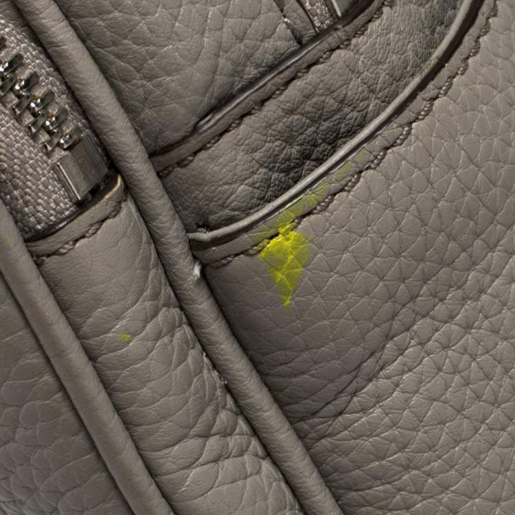 Pre Owned Michael Kors Grey Leather Abbey Studded Backpack