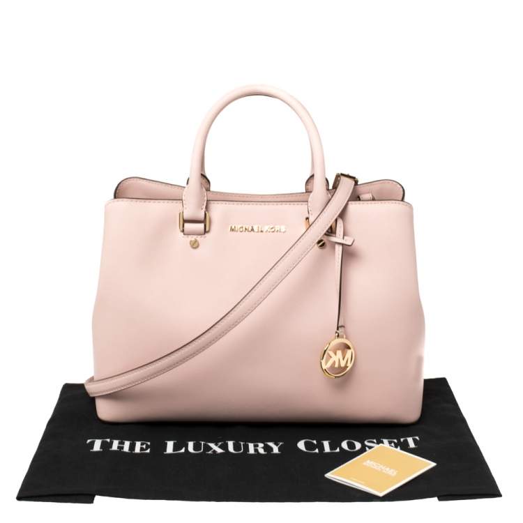 Pre Owned Michael Kors Blossom Leather Savannah Medium Satchel