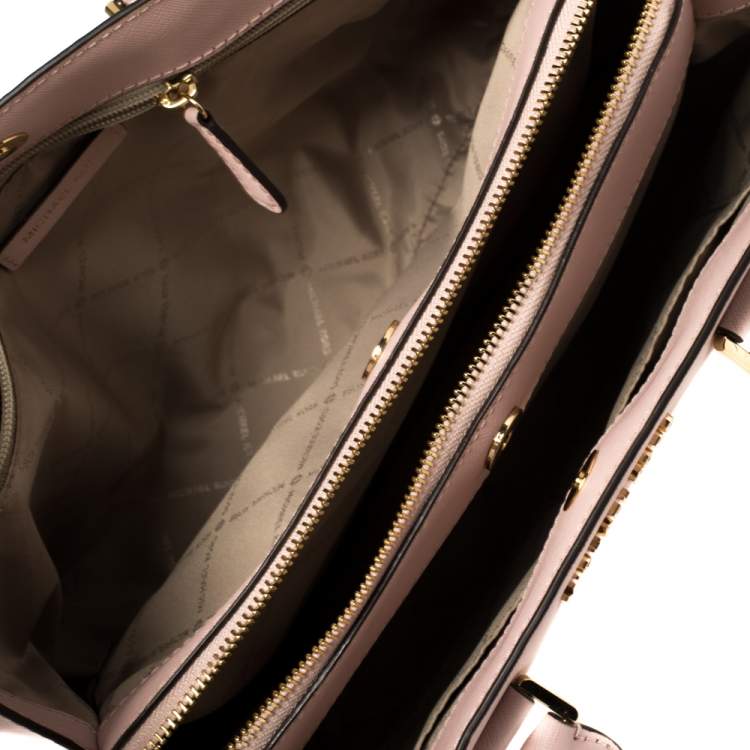 Pre Owned Michael Kors Blossom Leather Savannah Medium Satchel