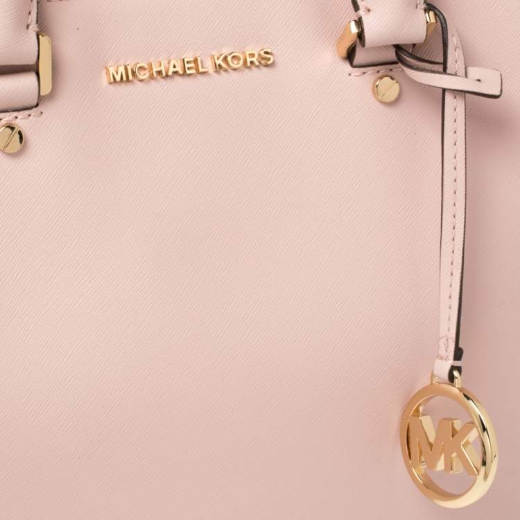 Pre Owned Michael Kors Blossom Leather Savannah Medium Satchel