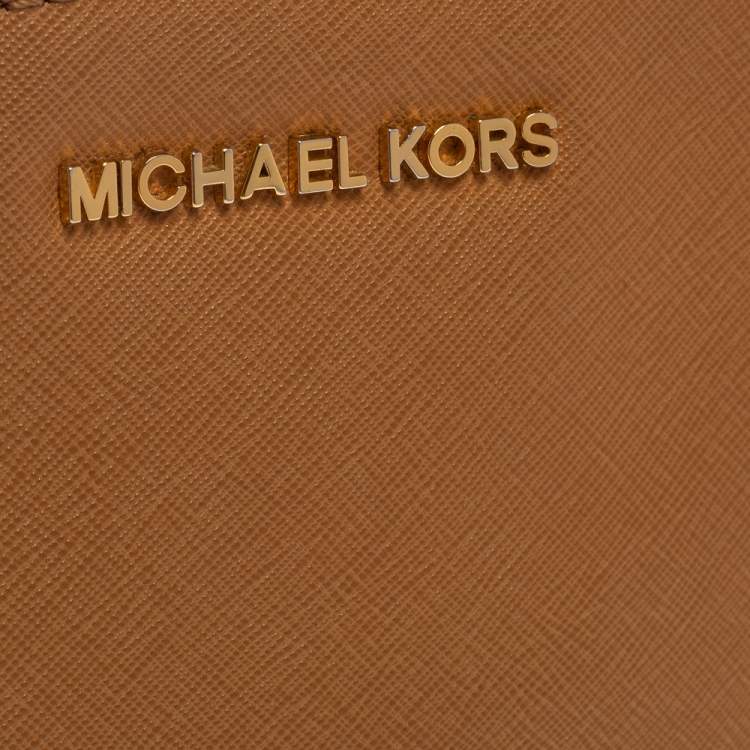 Pre Owned Michael Kors Tan Leather Mini Selma Crossbody Bag