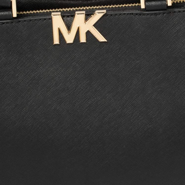 Pre Owned Michael Kors Black Leather Medium Florence Satchel