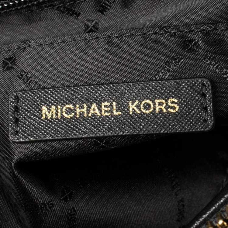 Pre Owned Michael Kors Black Leather Medium Florence Satchel