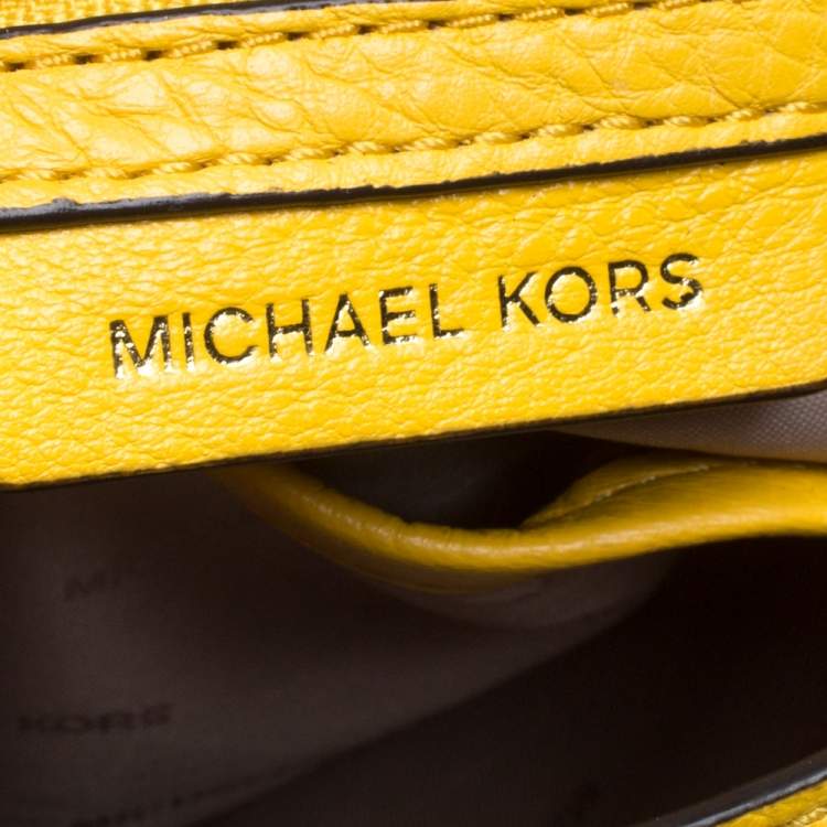 Pre Owned Michael Kors Mustard Leather Newbury Shoulder Bag