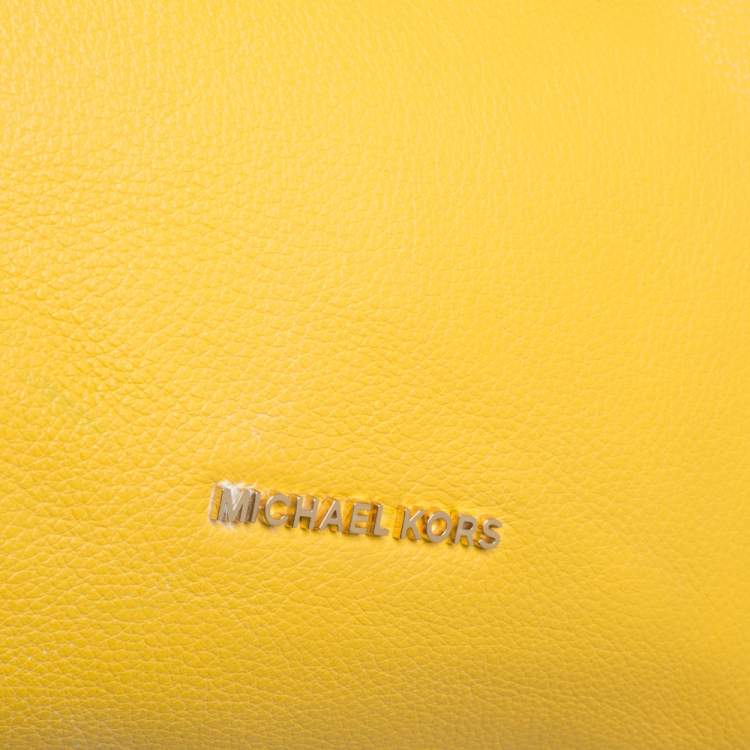 Pre Owned Michael Kors Mustard Leather Newbury Shoulder Bag