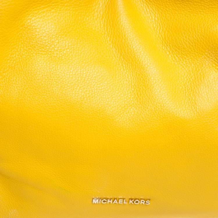 Pre Owned Michael Kors Mustard Leather Newbury Shoulder Bag