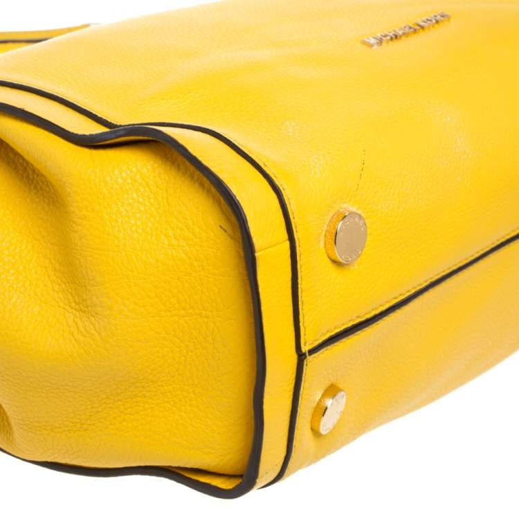 Pre Owned Michael Kors Mustard Leather Newbury Shoulder Bag