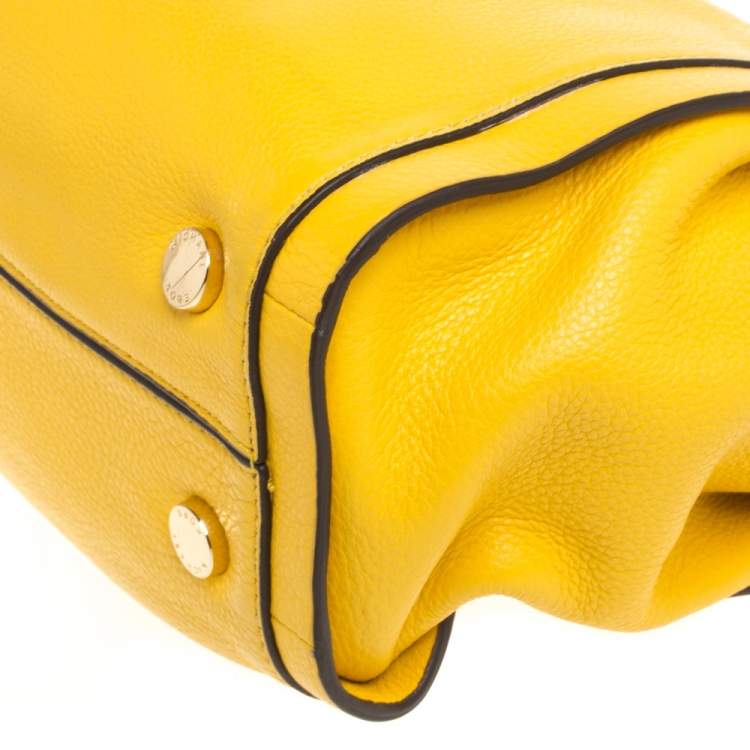 Pre Owned Michael Kors Mustard Leather Newbury Shoulder Bag