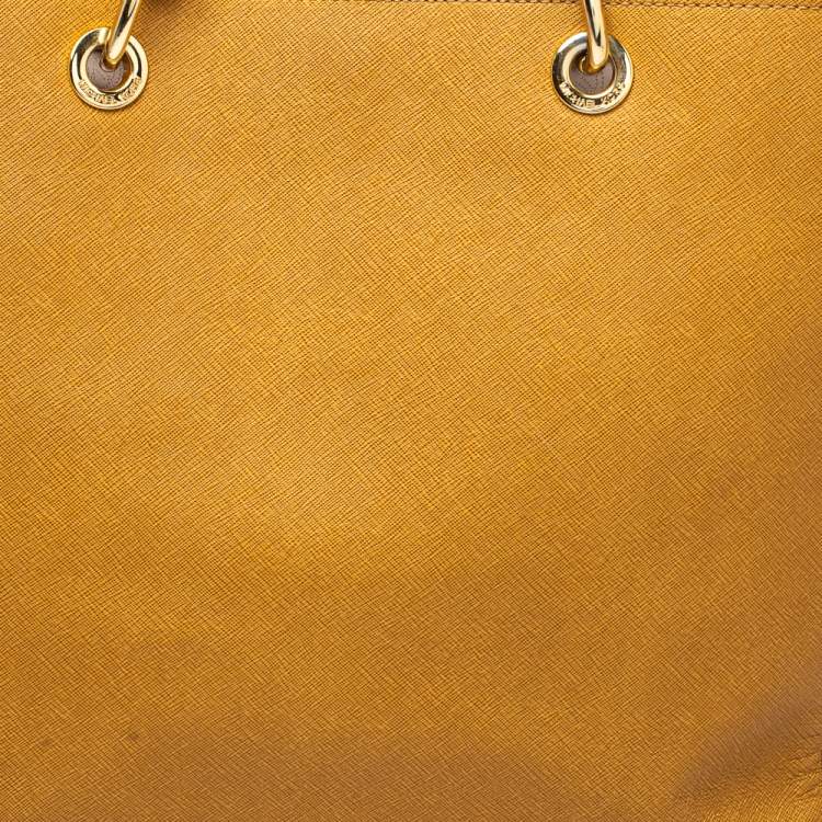 Pre Owned MICHAEL Michael Kors Light Brown Leather Chain Tote