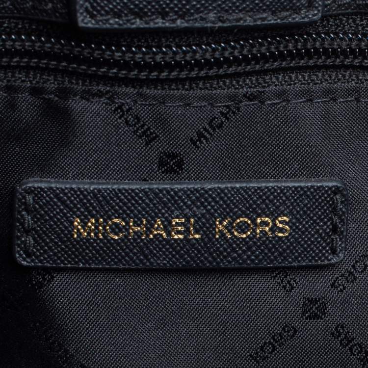 Pre Owned Michael Kors Black Leather Small Cynthia Tote