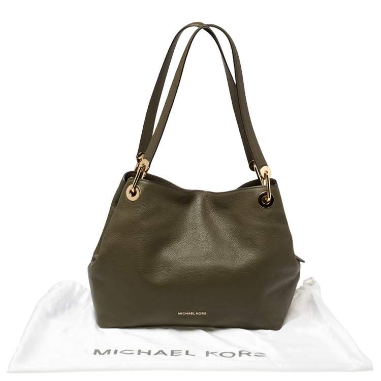 olive green shoulder bag