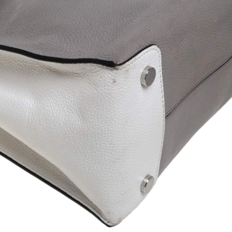 Pre Owned Michael Michael Kors Tri Color Leather Large Mercer Tote