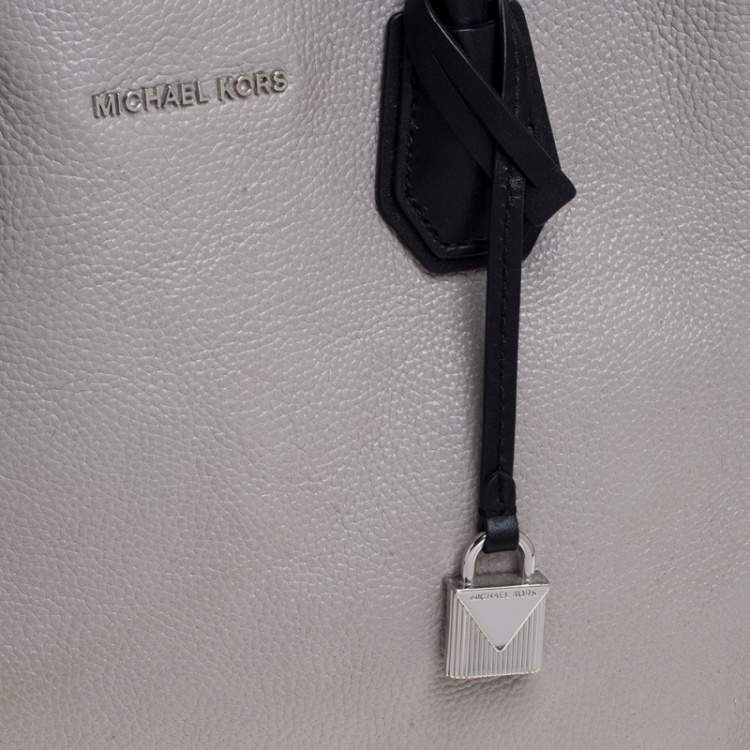 Pre Owned Michael Michael Kors Tri Color Leather Large Mercer Tote