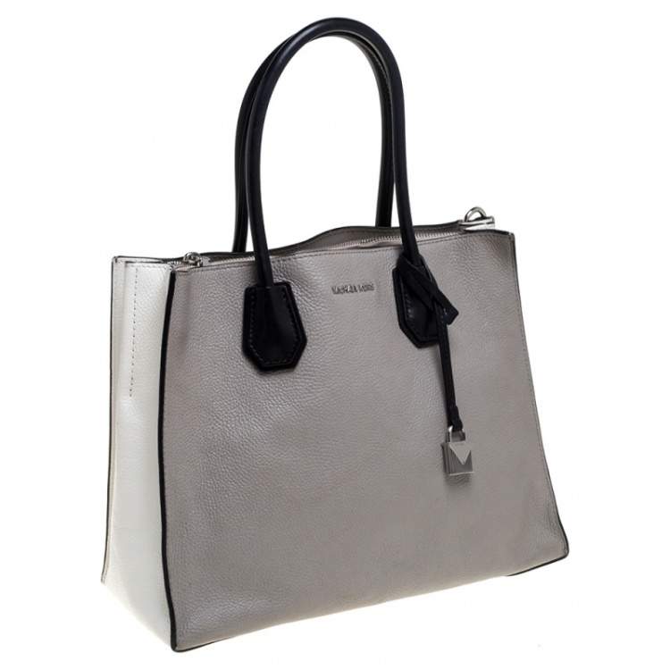 Pre Owned Michael Michael Kors Tri Color Leather Large Mercer Tote