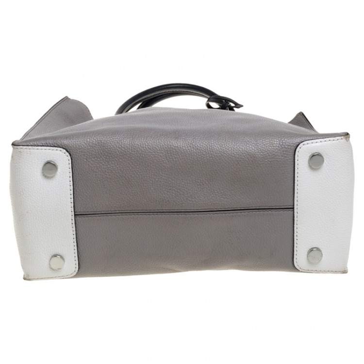 Pre Owned Michael Michael Kors Tri Color Leather Large Mercer Tote