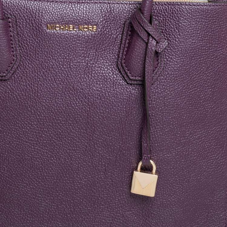 Pre Owned Michael Kors Burgundy Leather Mercer Tote