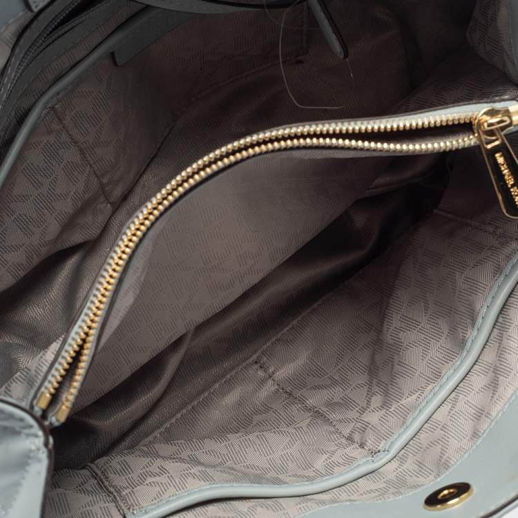 Pre Owned Michael Kors Light Blue Quilted Leather Susannah Tote