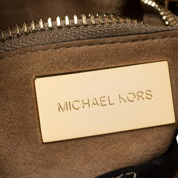 Pre Owned Michael Kors Black Leather Shopper Tote