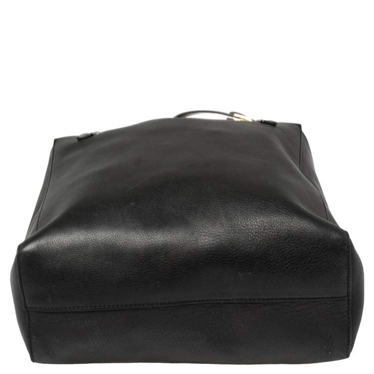 Pre Owned Michael Kors Black Leather Shopper Tote