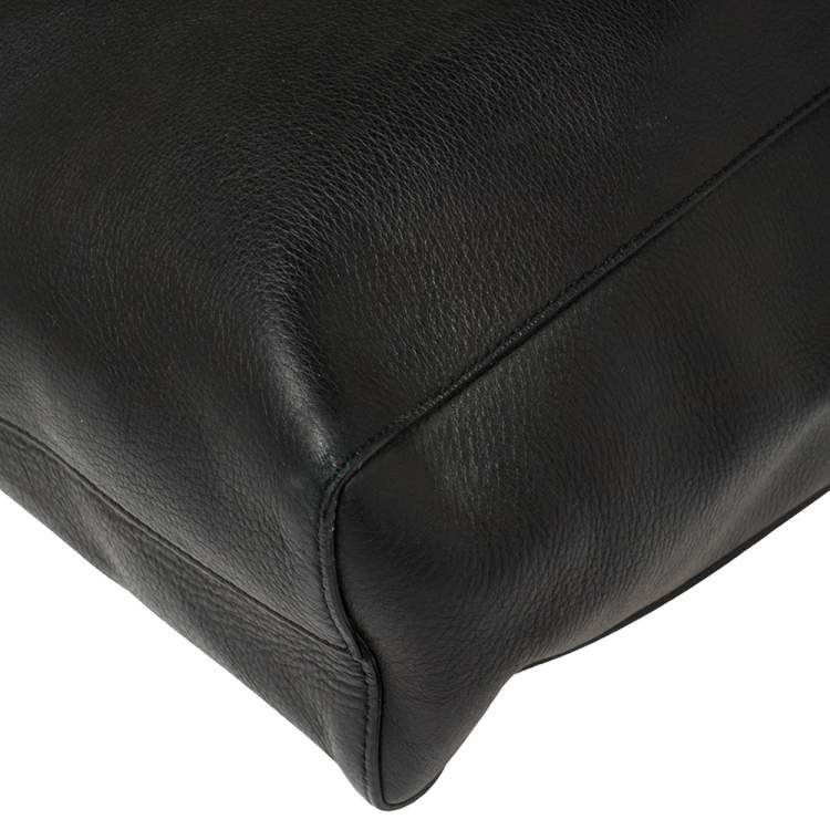 Pre Owned Michael Kors Black Leather Shopper Tote