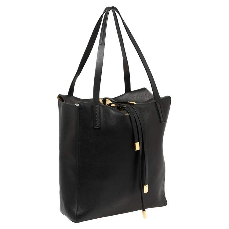 Pre Owned Michael Kors Black Leather Shopper Tote