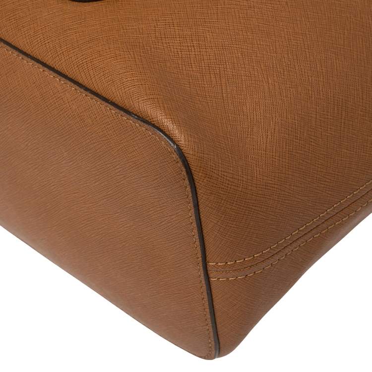 Pre Owned Michael Kors Brown Leather Jet Set Tote