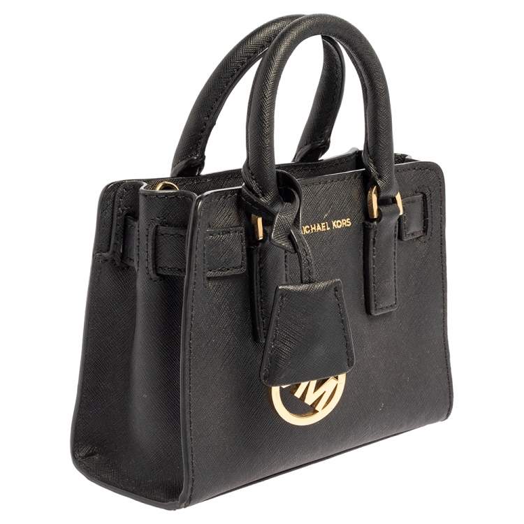 Pre Owned Michael Kors Black Leather Dillon Crossbody Bag