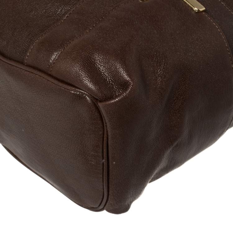 Pre Owned Michael Kors Brown Leather Hobo 