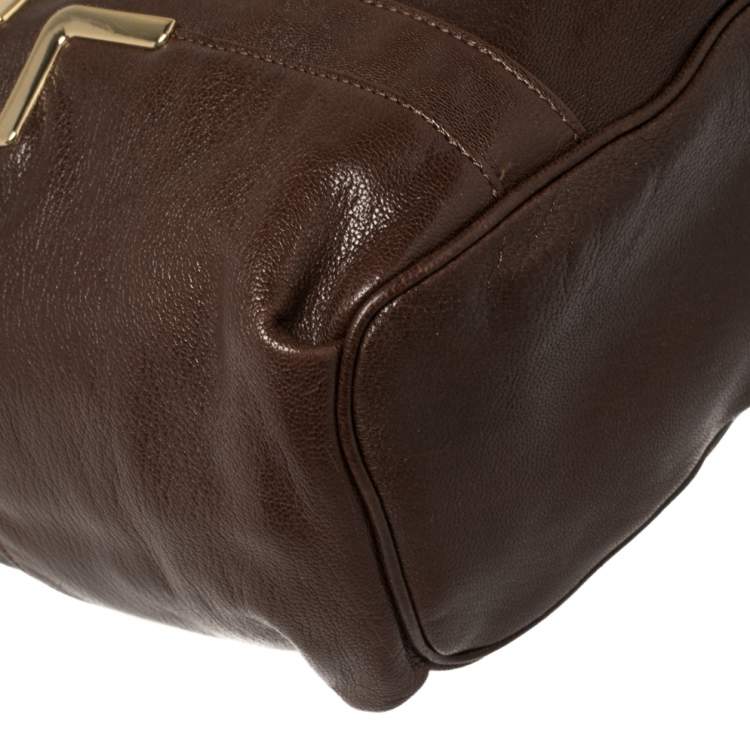 Pre Owned Michael Kors Brown Leather Hobo 
