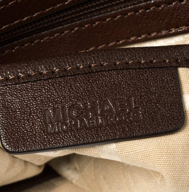 Pre Owned Michael Kors Brown Leather Hobo 