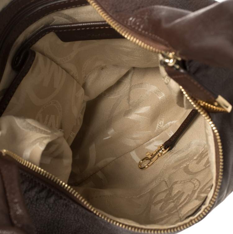Pre Owned Michael Kors Brown Leather Hobo 