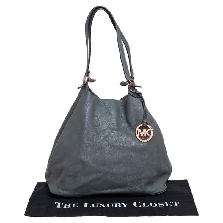 Pre Owned Michael Kors Grey Leather Tote