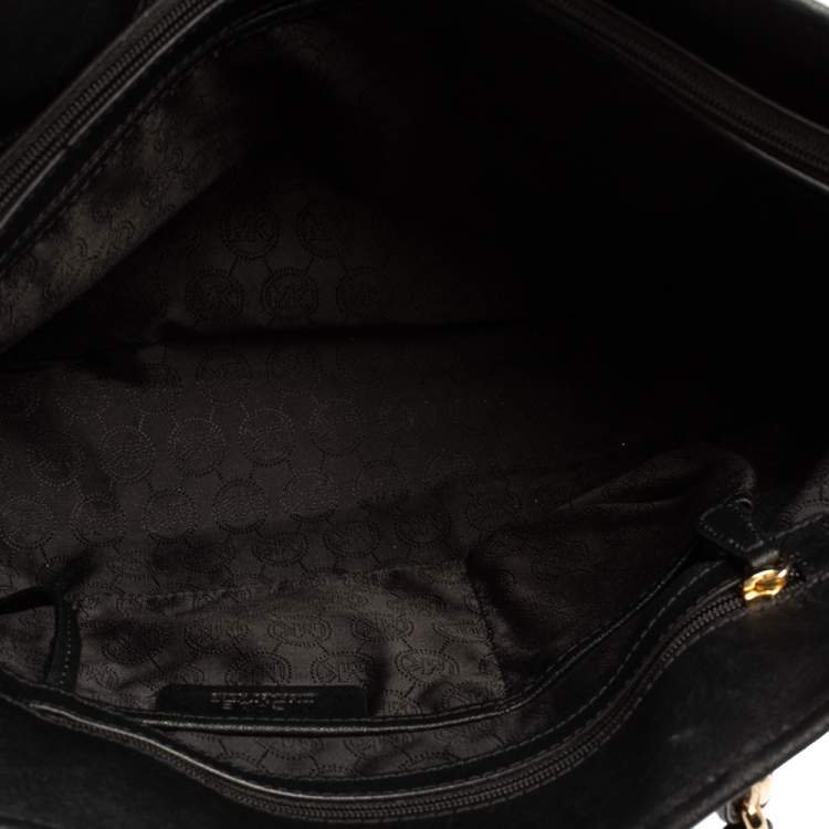 Pre Owned MICHAEL Michael Kors Black Saffiano Leather Large Cynthia Tote 
